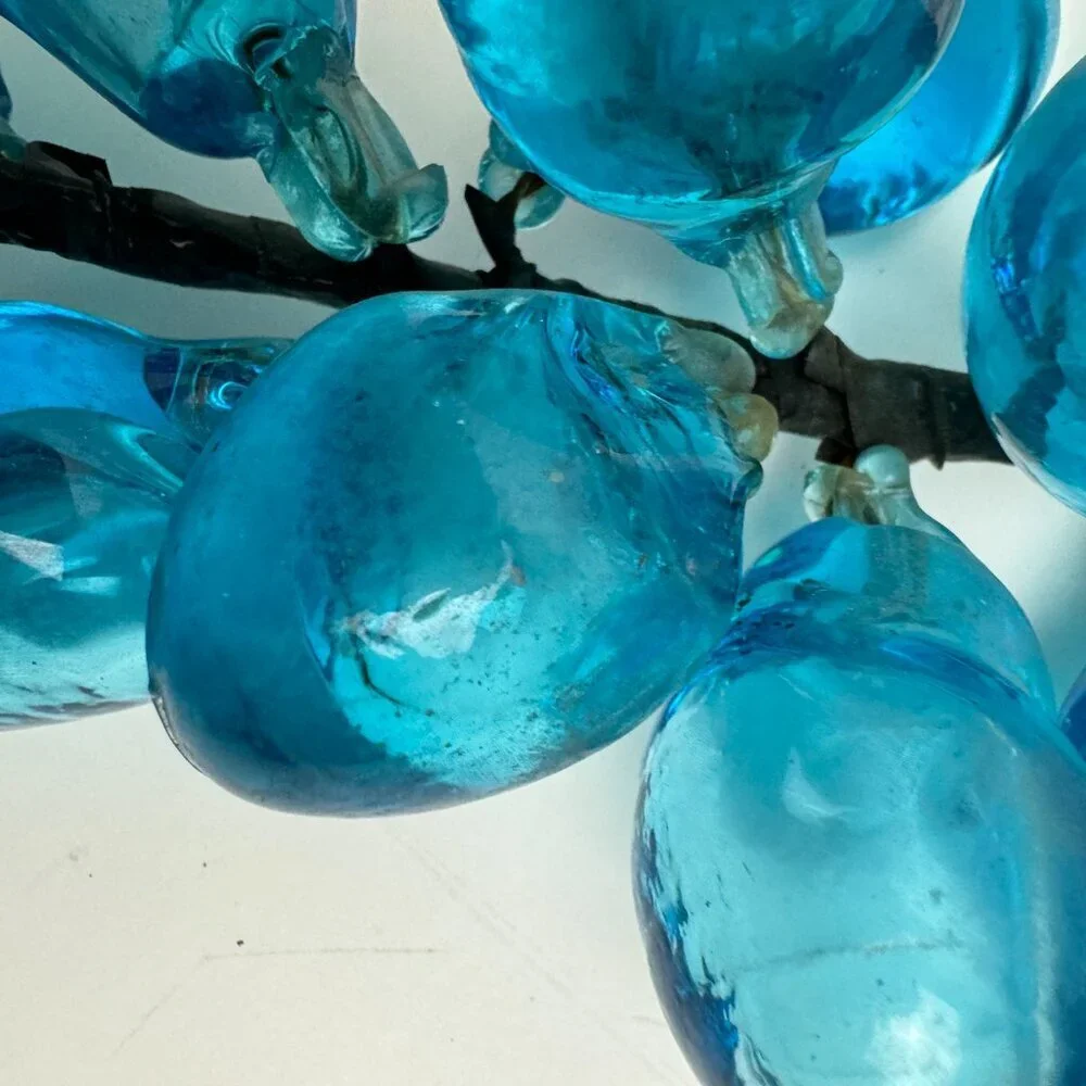 RARE Vintage ART Blue Glass 